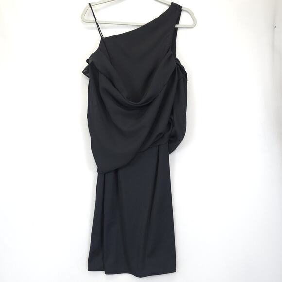 Rabbit Rabbit Designs Dress Women 10 One Shoulder Asymmetrical Hem Gown USA - Picture 10 of 10